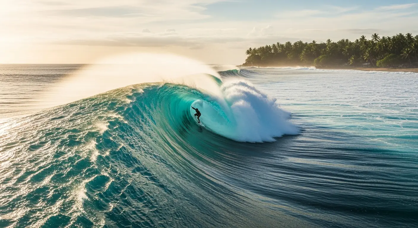 Kandui Left wave in Mentawai, perfect for surfers seeking thrilling holiday adventures.