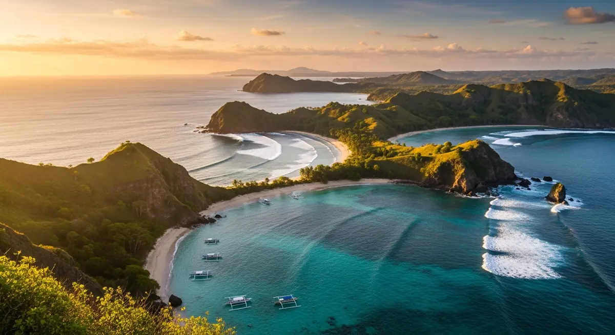 Mentawaisurfholiday in Mentawai Islands — a dramatic island viewpoint over turquoise bays 
